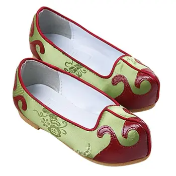 Зеленая атласная обувь с крючками для детской обуви для вечеринок по случаю дня рождения мальчиков Корейская одежда Аксессуары Обувь