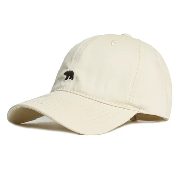 Модная бейсболка для женщин и мужчин с вышивкой Белого медведя, бейсболки в стиле хип-хоп, Хлопковые солнцезащитные шляпы Унисекс, однотонные шляпы с козырьком