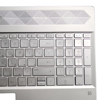 Новая Клавиатура для ноутбука на русском/RU-языке С Подставкой для рук, Верхняя крышка Для HP Pavilion 15-CW 15-CS TPN-Q208 TPN-Q210 Серебристого Цвета Без подсветки