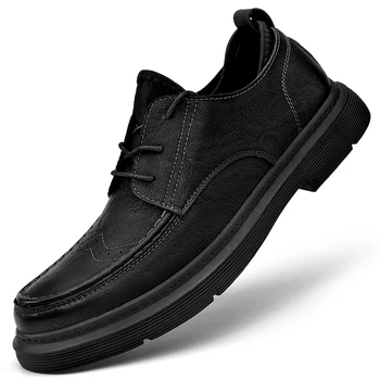 Новые поступления, мужские модельные туфли в деловом стиле из натуральной кожи, броковая обувь для джентльменов в стиле ретро, официальная обувь с резьбой в стиле буллок