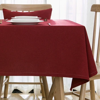 Прямоугольная обеденная скатерть из хлопка и льна для китайских новогодних свадеб, красная тканевая скатерть, чайный столик и художественная скатерть