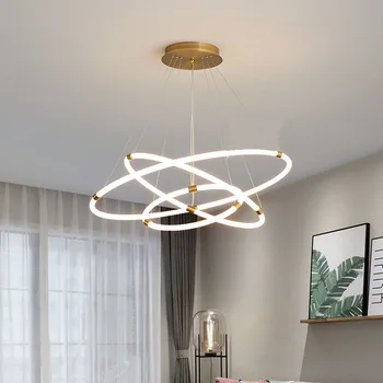 Современные светодиодные люстры потолочная люстра для гостиной, акриловая потолочная люстра для спальни, освещение столовой, подвесной светильник для домашнего декора