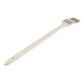 Щетка для радиатора с деревянной ручкой Шириной 3X2 дюйма, металлическим наконечником и искусственной щетиной