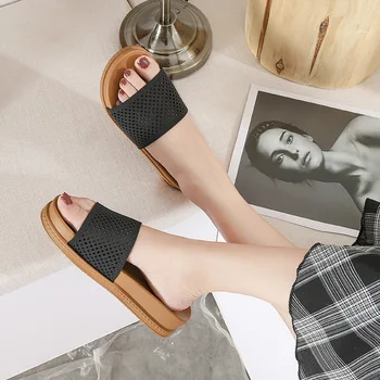 2023 г. сандалии в новом стиле, летние женские тапочки на плоской подошве, женские тапочки M-82208