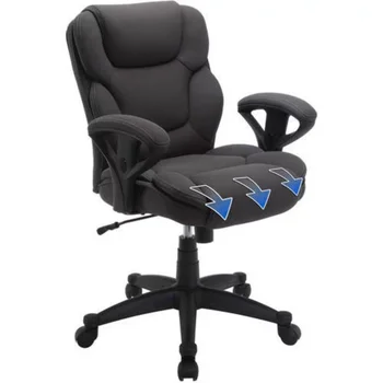 Высокое офисное кресло для менеджера из ткани, весит до 300 фунтов, серое компьютерное кресло