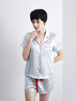 Короткий шелковый пижамный комплект DISANGNI Contra