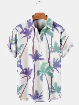 Лето 2023, новая мужская рубашка в полоску в стиле ретро, модная повседневная роскошная рубашка с коротким рукавом, мужская гавайская рубашка camisa Masculina 5XL