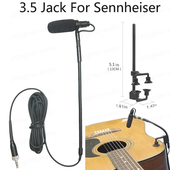 Музыкальный инструмент, микрофон для деревянной гитары, Конденсаторный микрофон на гусиной шее, для AKG Shure, Беспроводной микрофон Sennheiser Transmitte
