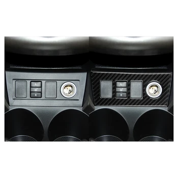 Наклейка на панель прикуривателя из углеродного волокна, рамка, накладка для Toyota Rav4 2006-2012 Автомобильные аксессуары