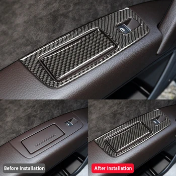 Наклейка на ручку коробки передач из углеродного волокна, отделка внутренней двери автомобиля, автомобильные аксессуары для Audi Q7 2007-2015, автомобильный стайлинг