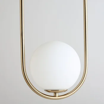 Подвесные светильники в Скандинавском стиле со стеклянным шаром, современный блеск, светодиодный подвесной светильник для дома, люстры для гостиной, Подвесной светильник для Столовой