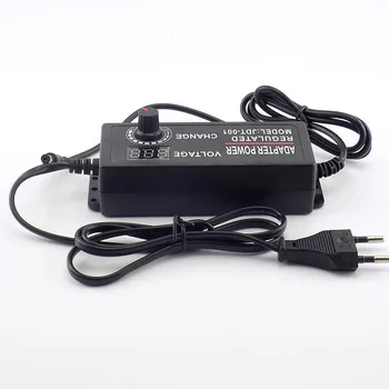 Регулируемый Адаптер переменного тока 100-220 В в постоянный 9-24 В 3A 72 Вт Источник Питания камеры видеонаблюдения для светодиодной ленты с экраном дисплея 5,5 *2,5 мм
