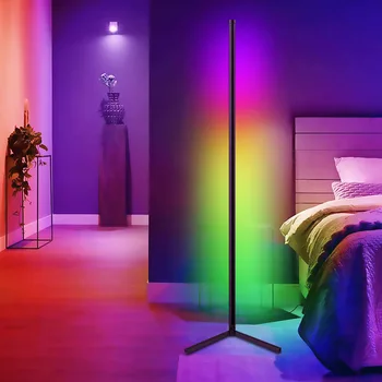 Светодиодная Музыкальная Слайд-лампа, RGB Торшеры, Управление Приложением, Светодиодный Ночник для спальни, Гостиной, Углового окружающего освещения