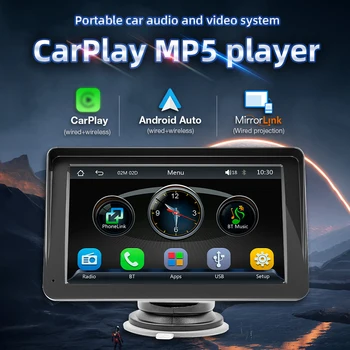 Универсальный 7-дюймовый автомобильный радиоприемник, мультимедийный видеоплеер, беспроводной Carplay и автоматический сенсорный экран Android для автомобиля Nissan Toyota