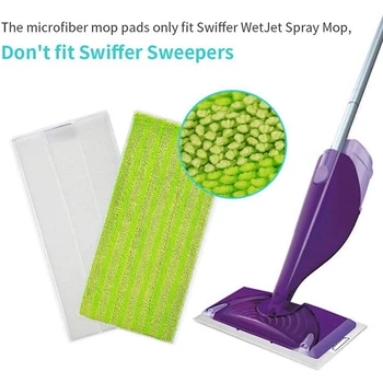 10 Упаковок Многоразовых прокладок для швабры Swiffer Wet Jet Сменные насадки из микрофибры для влажной и сухой уборки