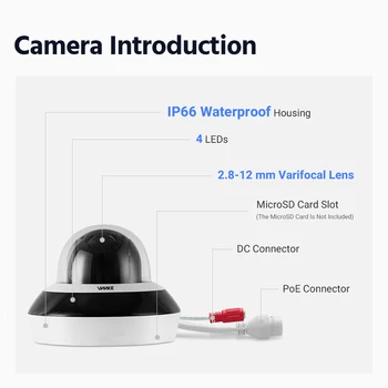 ANNKE Самая Умная 4-Мегапиксельная IP-камера безопасности Super HD PTZ POE с 4-кратным оптическим зумом, камера наблюдения с обнаружением искусственного интеллекта, аудиозапись