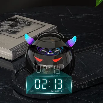 Bluetooth-динамик со светодиодным цифровым будильником; музыкальный плеер; Беспроводные часы в форме шара; Динамик; Мини-динамик; Будильник; Горячая