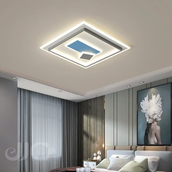 JJC Square, современные панельные светодиодные потолочные светильники, Интеллектуальное внутреннее освещение гостиной с регулируемой яркостью, светодиодные светильники для спальни