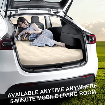 Автомобильный надувной матрас, надувная кровать для Tesla Model Y 2021-2023, Кемпинг, Пеший Туризм, Портативный Толстый Матрас для багажника