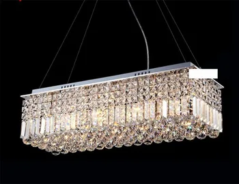 Высококлассный современный кулон L500mm Ресторан K9 Подвесная светодиодная хрустальная люстра, светильник для спальни, подвесной светильник для столовой