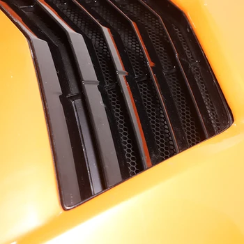 Для Chevrolet Corvette C7 2014-2019 Черный Автомобильный Капот Из Углеродистой Стали, Крышка Двигателя, Решетка Воздухозаборника, Антиблокирующая Сетка, Автомобильные Аксессуары