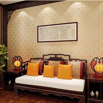 Домашние китайские обои с сетчатым декором, Водонепроницаемые обои для кабинета, гостиной, офисных стен, настенная бумага Papel