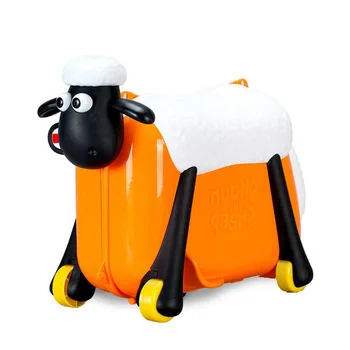 Дорожная сказка Для детей, Милая Мультяшная тележка-чемодан в форме овцы, на колесиках, Прочная Детская Ручная кладь, спиннер, багаж на колесиках