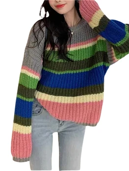 Женский зимний теплый вязаный свитер с длинным рукавом, Водолазка, пуловер, свитер