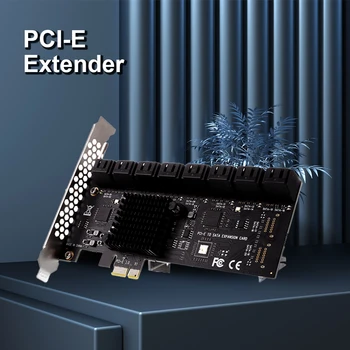 Карта расширения PCI-E на SATA 3 0, удлинитель PCI-Express для жесткого диска 6G SATA, Компьютерный аксессуар SA3116J 16 Портов