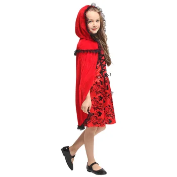 Костюм Горничной на Хэллоуин, Косплей Красной Шапочки для девочек, детская одежда из сказок