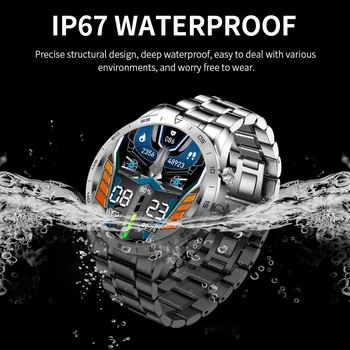 Модные Умные часы LIGE Для Мужчин 2022 Bluetooth Call HD Полноэкранные водонепроницаемые Умные часы Для спорта, Фитнеса, музыки Для Android IOS