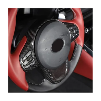 Накладка на Рулевое колесо Автомобиля, Наклейка из Углеродного волокна для Toyota Supra GR A90 A91 MK5 2019 2020 2021 2022 Аксессуары