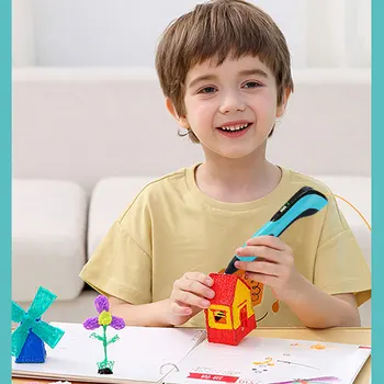 Новая ручка для 3D-печати для детей, набор 3D-ручек, Креативный подарок на День Рождения и Рождество для детей с коробкой для хранения нити PLA, адаптер питания