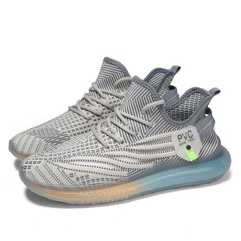 2022 Мужская обувь из сетчатого Материала, Дышащие Кроссовки с флуоресцентной подошвой, 350 Легких Мужских теннисных туфель для ходьбы на Шнуровке, Zapatillas Hombre