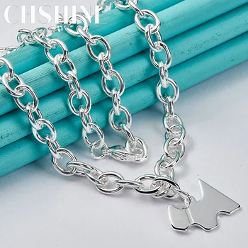 CHSHINE Стерлингового Серебра 925 Пробы Lucky Dog 18 Дюймов Кулон Ожерелье Для Женщин Свадебные Обручальные Модные Ювелирные Изделия