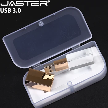 JASTER USB 3,0 Модный Хрустальный флеш-накопитель cle USB 4 ГБ 16 ГБ 32 ГБ 64 ГБ Свадебный Подарок Флешка Более 10 шт. Бесплатный пользовательский логотип