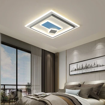 JJC Square, современные панельные светодиодные потолочные светильники, Интеллектуальное внутреннее освещение гостиной с регулируемой яркостью, светодиодные светильники для спальни