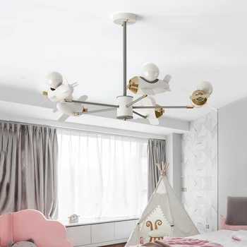 Nordic Aircraft Светодиодная потолочная люстра для детской комнаты, спальни, детской, Подвесные светильники, светильники для домашнего декора, светильник