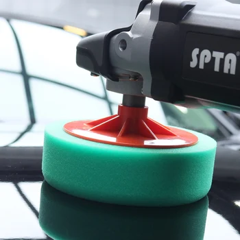 SPTA 6-дюймовый полировальный коврик, губка с лотком, Подложка с резьбой M14, Губка для вощения автомобильной краски, Полировальный диск для полировщика RO