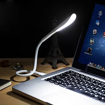 USB настольная лампа 5V LED для чтения, сенсорное затемняемое освещение, Гибкие книжные светильники для ноутбука, настольного ПК, лампа для учебы