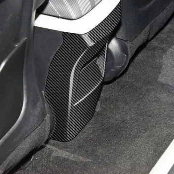 Автомобильная Карбоновая Задняя Вентиляционная Рама для Кондиционера с Защитой от ударов, Накладка на панель для KIA EV6 GT Line 2021 2022