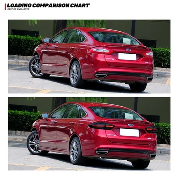 Автомобильные аксессуары, анимационные светодиодные задние фонари для Ford Fusion 2013-2016, пусковые задние фонари, дымчатый задний сигнал DRL, Автомобильный