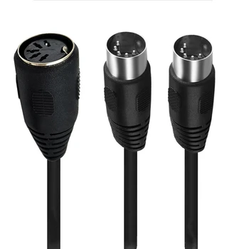 Большой DIN-5-контактный кабель длиной 0,5 м с одним Разделением на два Y-образных аудио MIDI-5-контактных кабеля типа 