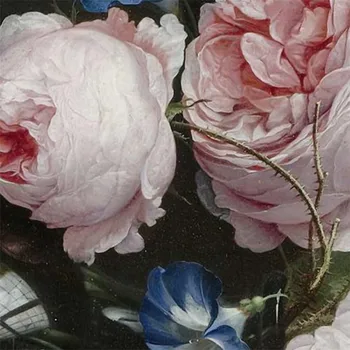 Европейские ретро ностальгические розы Черный фон Цветочные фрески Обои для стен гостиной 3D обои Домашний декор