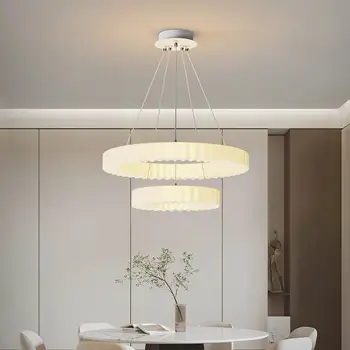 Современный креативный дизайн гостиной отеля, потолочный подвесной светильник, круглый подвесной светильник, светодиодная подвесная люстра