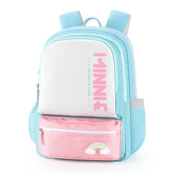 Школьные сумки Disney с Микки и Минни для мальчиков и девочек, Ортопедический рюкзак на плечо для учащихся начальных и средних классов, Mochilas Большой Емкости