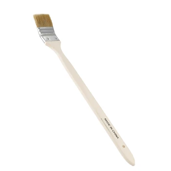 Щетка для радиатора с деревянной ручкой Шириной 3X2 дюйма, металлическим наконечником и искусственной щетиной